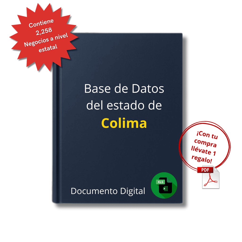 Base de Datos Empresarial del Estado de Colima 2025 - 2,258 Empresas u organizaciones.