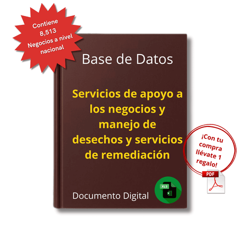 Base de Datos Empresarial de Apoyo a Negocios y Desechos 2025 - 8,513 Empresas u organizaciones.