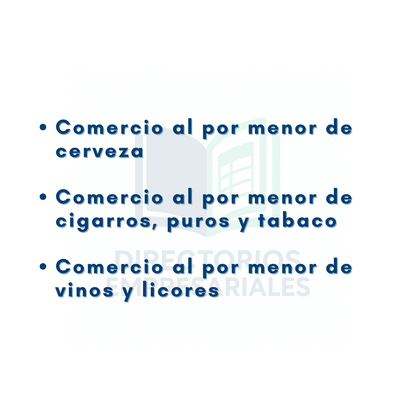 Directorio de Empresas de Comercio Minorista de Bebidas Alcohólicas y Tabaco 2025 - 17,680 Negocios