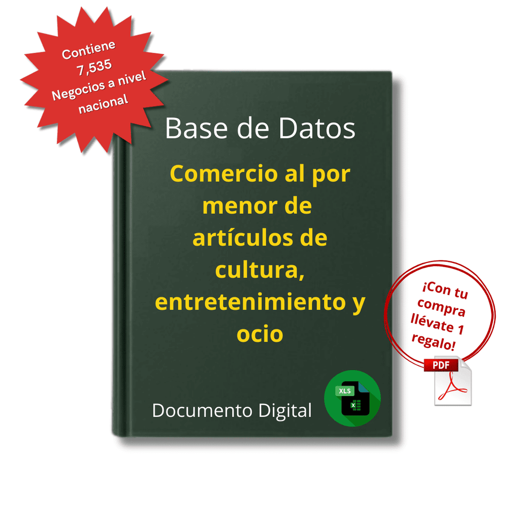 Base de Datos Empresarial de Comercio Minorista de Cultura, Entretenimiento y Ocio 2025 - 7,535 Negocios