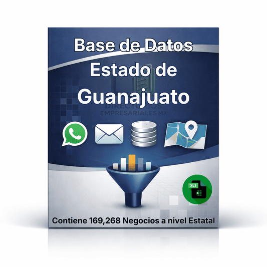 Directorio de Empresas del Estado de Guanajuato 2026 - 169,268 Empresas u organizaciones.