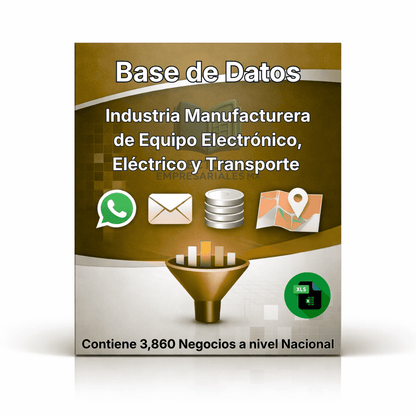 Directorio de Empresas de Manufactura de Equipo Electrónico, Eléctrico y de Transporte 2026 - 3,860 Negocios