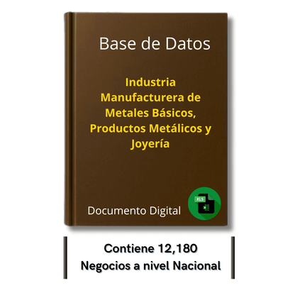 Directorio de Empresas de Manufactura de Metales Básicos, Productos Metálicos y Joyería 2025 - 12,180 Negocios