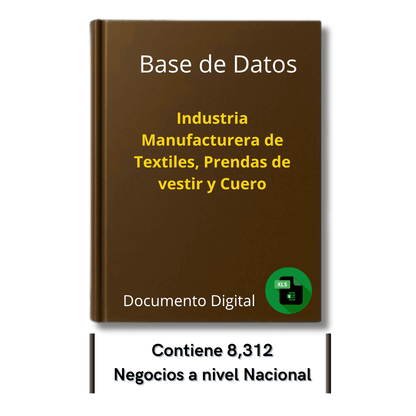 Directorio de Empresas de Manufactura de Textiles, Prendas de Vestir y Cuero 2025 - 8,312 Negocios