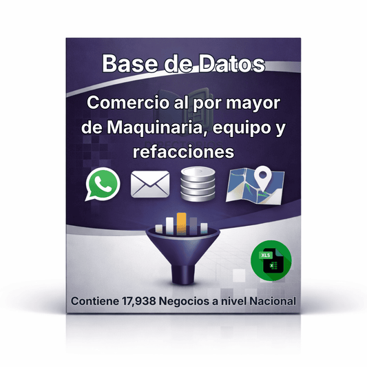 Directorio de Empresas de Comercio Mayorista de Maquinaria, Equipo y Refacciones 2026 - 17,938 Negocios