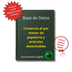 Base de Datos Empresarial de Comercio Minorista de Papelería y Artículos Desechables 2025 - 15,366 Negocios
