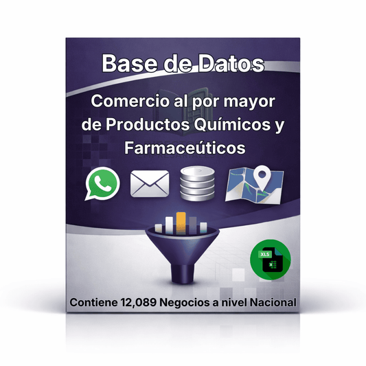 Directorio de Empresas de Comercio Mayorista de Productos Químicos y Farmacéuticos 2026 - 12,089 Negocios
