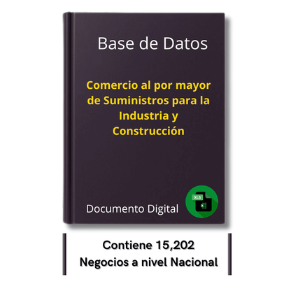 Directorio de Empresas de Comercio Mayorista de Suministros para la Industria y Construcción 2025 - 15,202 Negocios