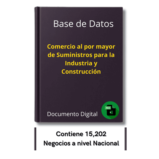 Directorio de Empresas de Comercio Mayorista de Suministros para la Industria y Construcción 2025 - 15,202 Negocios