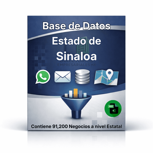 Directorio de Empresas del Estado de Sinaloa 2026 - 91,200 Empresas u organizaciones.
